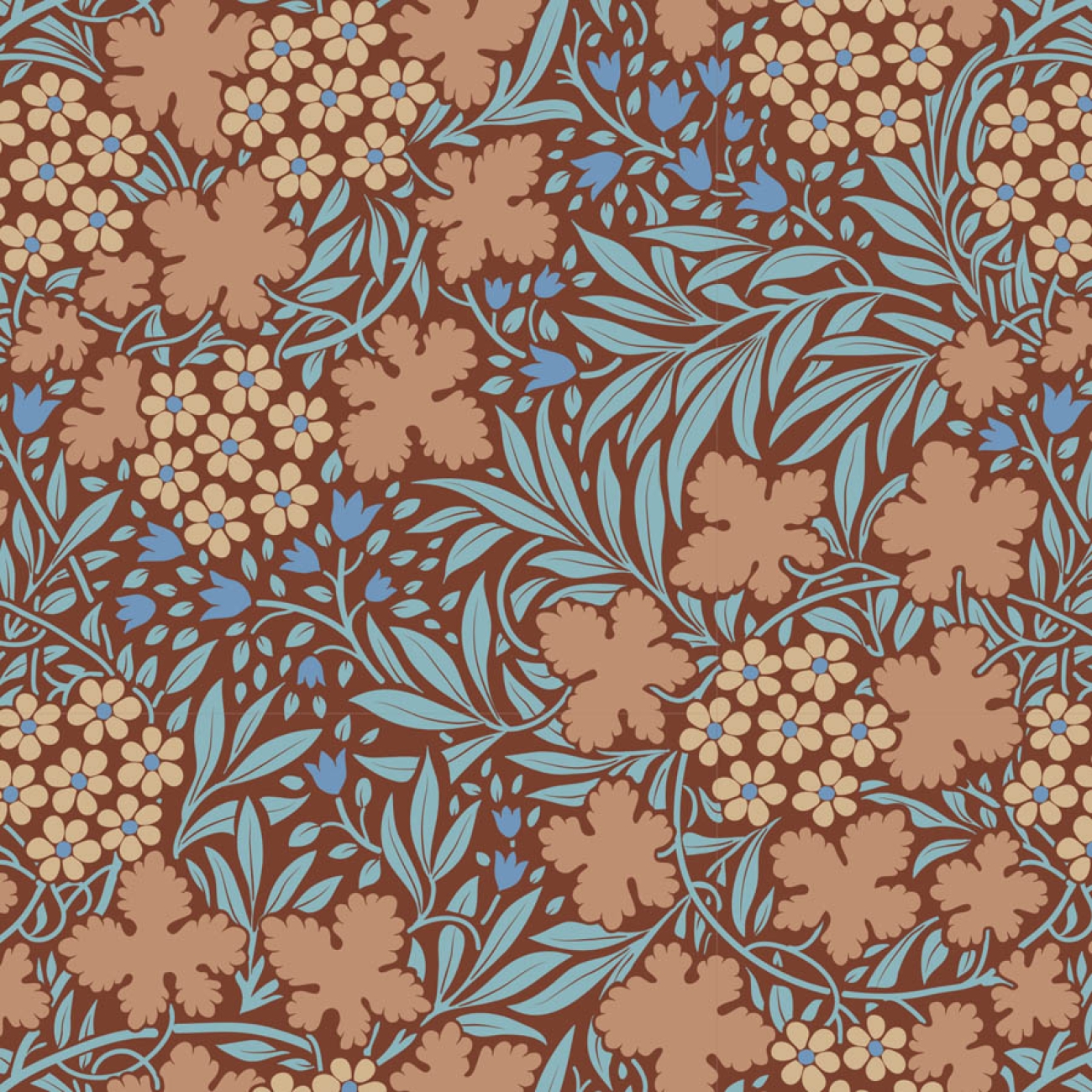 Tilda Patchwork Stoff Baumwolle - Hibernation - Autumnbloom-Hazel
